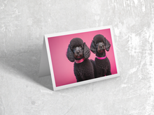 Load image into Gallery viewer, Black Poodle Double Vision with Pink Background
