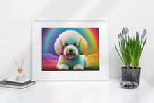 Load image into Gallery viewer, Abstract Rainbow Doodle Puppy
