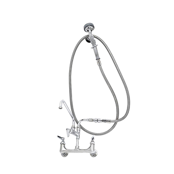 PawMat Pets | PetLift Deluxe Wall Mount Grooming Faucet 8″ Center w/Vacuum Breaker