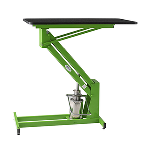 PawMat Pets | PetLift MasterLift Hydraulic Grooming Table with Fixed Top Screaming Green