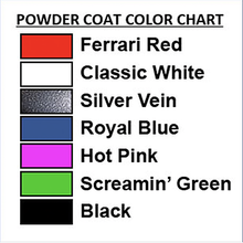 Load image into Gallery viewer, PawMat Pets | PetLift Masterlift Hydraulic Table with Rotating Top Powder Coat Color Chart

