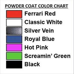 PawMat Pets | PetLift Masterlift Hydraulic Table with Rotating Top Powder Coat Color Chart